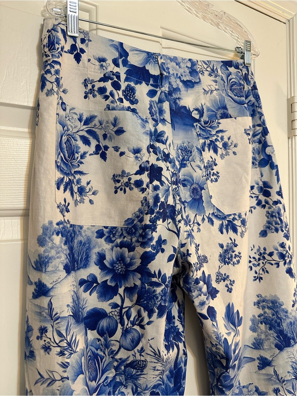 Anthropologie Maeve The Colette Linen Botanical Wide Leg Crop Pants 30 - Picture 13 of 15